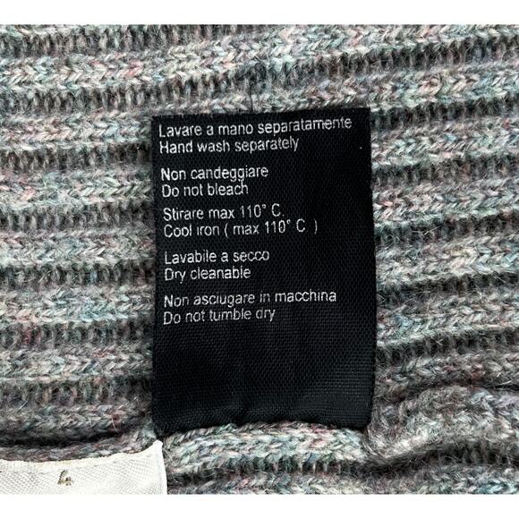 1-27 ERMENEGILDO ZENGA Men's Sweater Henley Gray 100% Cashmere XXL/56 - Picture 11 of 15